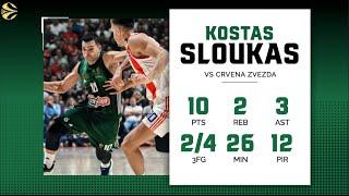 Crvena Zvezda - Panathinaikos 77-81 | Kostas Sloukas  (10 Points , 12 PIR)