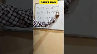 Multiply, Divide & Add fraction | Maths fun | Gyan glory #shorts #maths