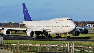 [4K] Air Atlanta Icelandic Boeing 747-400F TAKEOFF & Saudi Boeing 777F LANDING at Prestwick Airport