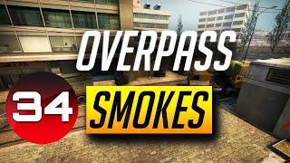 Counter-Strike Global Offensive - TOP 34 smokes de_overpass (смоки оверпасс)