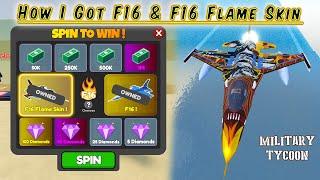 How to Get F16 & F16 Flame Skin in Spin To Win Military Tycoon Roblox