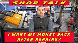 SHOP TALK: REFUND FOR PREVIOUS REPAIRS BECAUSE OF AN UNRELATED ENGINE FAILURE SEVERAL MONTHS AFTER?