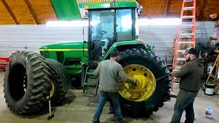 Brand New Tractor Tires Going On The 7510 John Deere! Tire Trouble On The Farm!