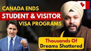 New Shocking Canada Update | Canada Closed the Study Visa and Visitor Visa Programs