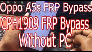 Oppo A5s FRP Bypass CPH1909 FRP Bypass Without PC