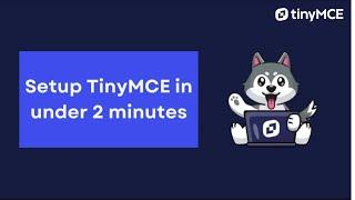 Setup TinyMCE in under 2 minutes