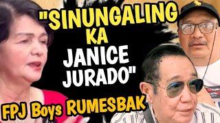 "HINDI TOTOONG NAGING SYOTA SIYA NI FPJ" HINAING NG FPJ BOYS SA REBELASYON NI JANICE JURADO