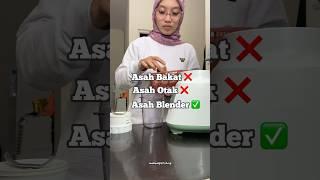 Asah blender dengan cangkang telur