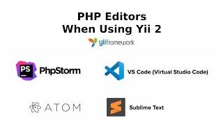 PHP Editors When Using Yii 2