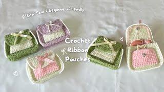  Low Sew & Beginner Friendly Crochet Pouches | A step-by-step tutorial 