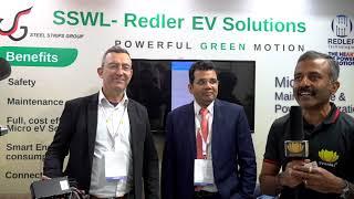 gyaniki with SSWL- Redler EV solutions at Auto Expo 2023