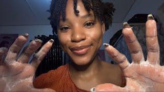ASMR For Deep Sleep  Face, Neck and Shoulders Massage with Cream 
