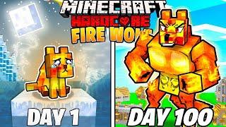 I Survived 100 DAYS as a FIRE WOLF in Minecraft Hardcore World... (Hindi) || AB