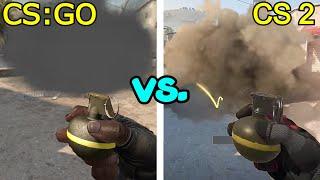 Counter Strike 2 vs CSGO - Grenade Explosion Inside Smoke Comparison