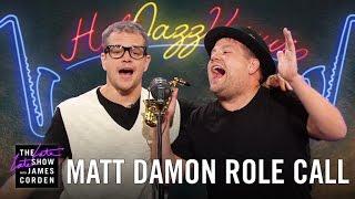 Matt Damon Acts Out His Film Career w/ James Corden