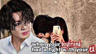 When your cold boyfriend had a fight with your ex|Jungkook oneshot