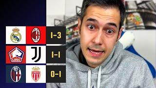 COMPLIMENTI  Real Madrid-MILAN 1-3  LILLE-JUVE 1-1 e Bologna-MONACO 0-1