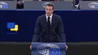 Jordan Bardella of the French National Rally criticizes EU Commission President Ursula von der Leyen