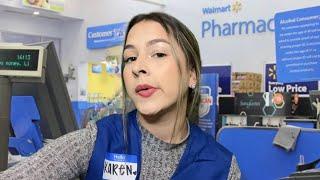 ASMR Rude Walmart Cashier  grocery store roleplay *fast tapping & soft spoken*