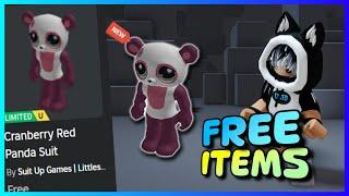 New FREE LIMITED UGC items , How to get FREE UGC LIMITED ITEMS Cranberry Red Panda Suit on ROBLOX