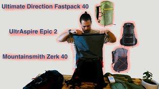 Search for the PERFECT FASTPACK | Zerk 40 VS. UD Fastpack 40 VS. UA Epic V2 | Pack Reviews