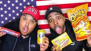 BRITISH BOYS Trying AMERICAN CANDY For The First Time!