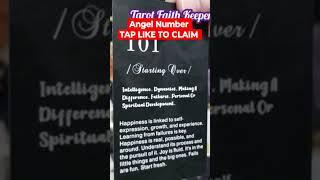 #101 Angel Number TAP LIKE TO CLAIM STARTING OVER Oracle Card Reading