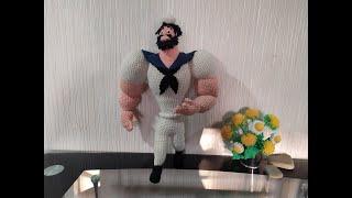 Моряк Блуто из "Папай",ч.1. Sailor Bluto from Popeye, р.1. Amigurumi. Crochet, амигуруми.