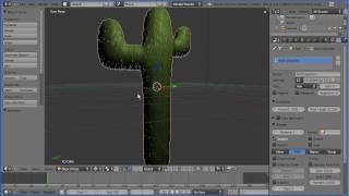 Blender Tutorial - Making a Cactus - Part 1  Applying a Texture to a Model Using Smart UV Project