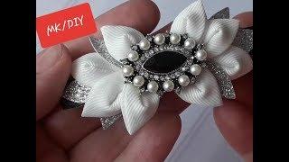 Заколка-автомат канзаши, МК\DIY  Hairclip Kanzashi , Tutorial