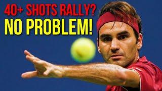 Roger Federer Rallies But They Get Increasingly Longer