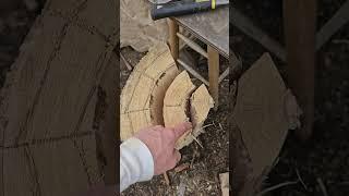 Strategy for splitting handle blanks. #woodworking #wood #axe