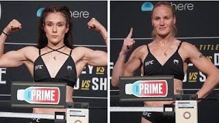 UFC 306 Official Weigh-Ins: Alexa Grasso vs Valentina Shevchenko