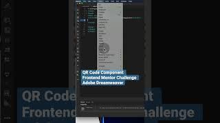 QR Code Component | Frontend Mentor Challenge | Adobe Dreamweaver