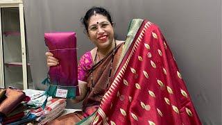 Fancy and Soft silk saree  | Kasturi paithani live #paithani #saree