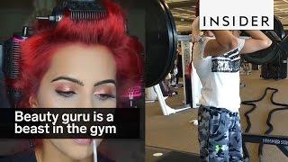 This beauty guru is also a beast in the gym