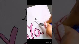 Lettering my subscribers name 🫶 #shorts #short #art #new #yt #aesthetic #calligraphy #youtube