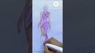 PRO Fashion Art  fashion art sketch #shorts #fashion #dress #design #shorts