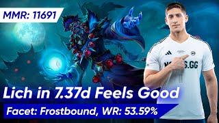 FLY LICH FROSTBOUND HARD SUPPORT 7.37d | Dota 2 Pro Gameplay