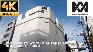 [4K] Walking to WM Entertainment Building (Home to B1A4 and Oh My Girl) in Seoul, WM 엔터테인먼트 빌딩까지 걷기