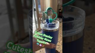 Adorable Stanley Tumbler Straw Toppers Covers - Upgrade your Drinks #shorts #stanley
