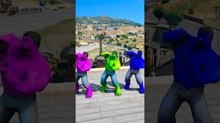 Hulk Color VS Evil Red Hulk Which Random Team Will Win 100%  #shorts #gta5 #hulk