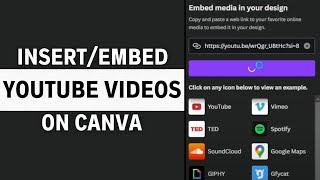 How to Insert / Embed YouTube Video In Canva (2024)