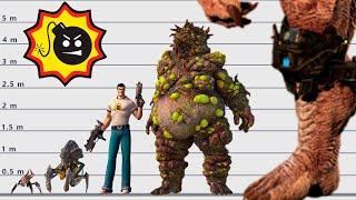 Serious Sam Size Comparison | Biggest Monsters of Serious Sam | Satisfying Video