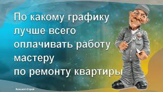 По какому графику лучше всего оплачивать работу мастеру по ремонту квартиры