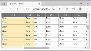 How To Freeze HTML Table Columns and Rows with CSS