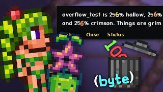 What happens when you overflow the Dryad's counter in Terraria?