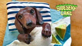 How To Make A Wiener Dog CAKE