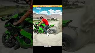 Crazy burnoutin ladakh #aalyanvlogs #burnout #zx10r #ladakh #valourrider #shorts #trending