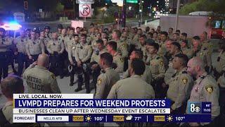 Las Vegas police prepare for weekend protests